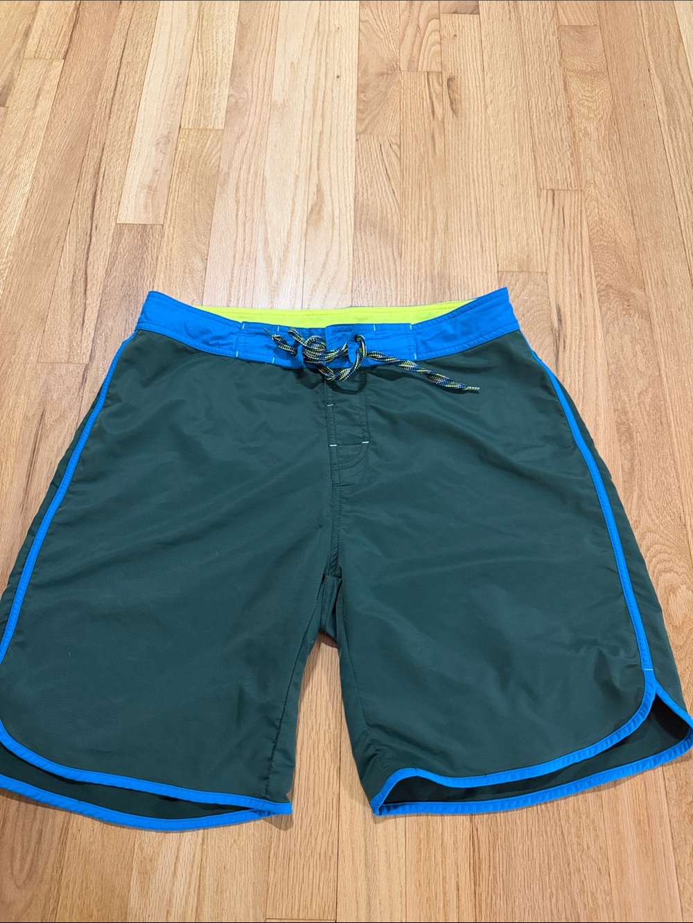 Kavu Nachorito Blue Green Board Shorts Sz M